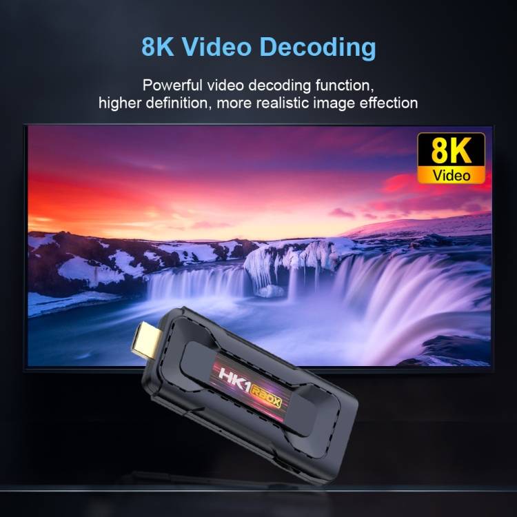 HK1 RBOX D8 RK3528 Android 13.0 Quad Core 8K HD Wifi6 Bluetooth TV Stick, RAM:2GB+16GB(EU Plug)
