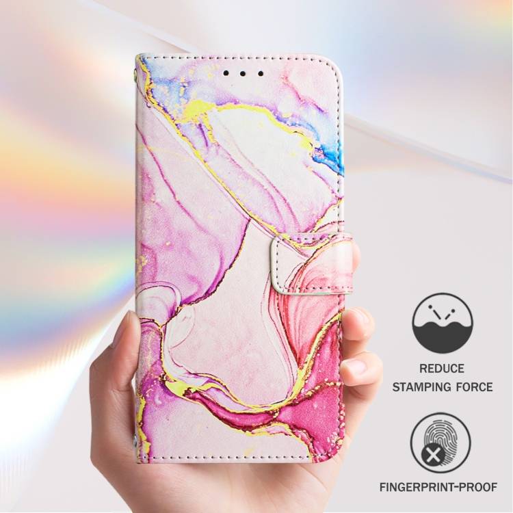For Xiaomi Redmi 8 / 8A PT003 Marble Pattern Flip Leather Phone Case(Rose Gold)