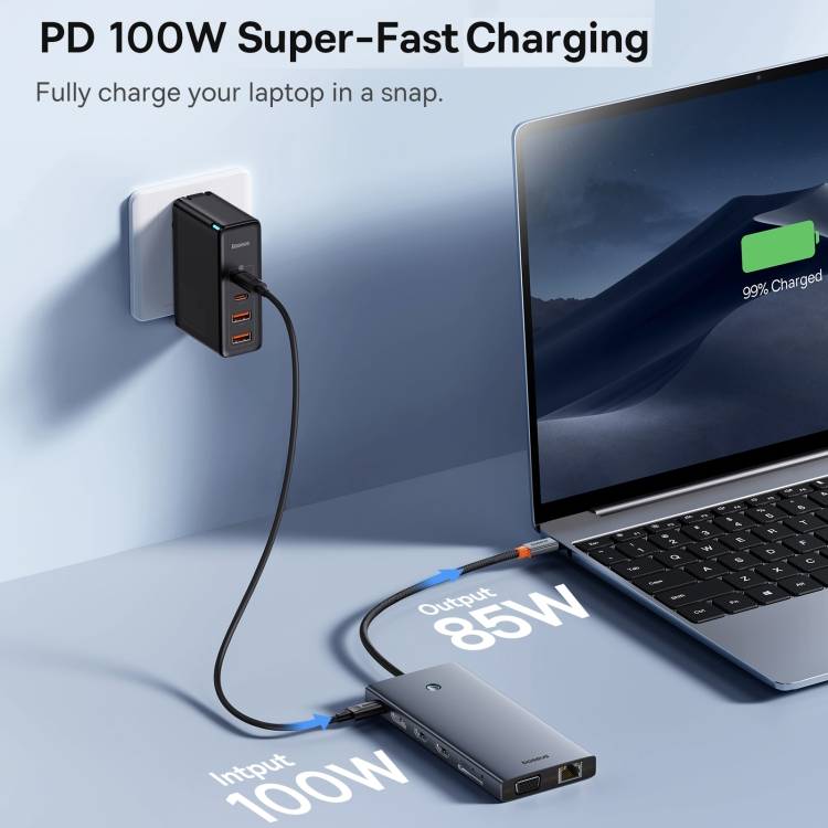 Baseus PortalJoy Series 13 in 1 Type-C to Quadruple Display HUB Adapter(Space Grey)