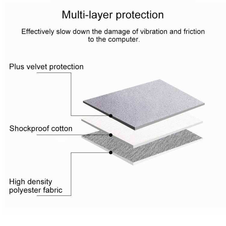 ND01D Felt Sleeve Protective Case Carrying Bag for 14.1 inch Laptop(Black)
