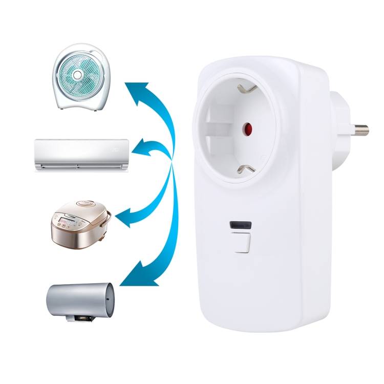 AK-DL220 220V Smart Wireless Remote Control Socket with Remote Control, Plug Type:EU Plug