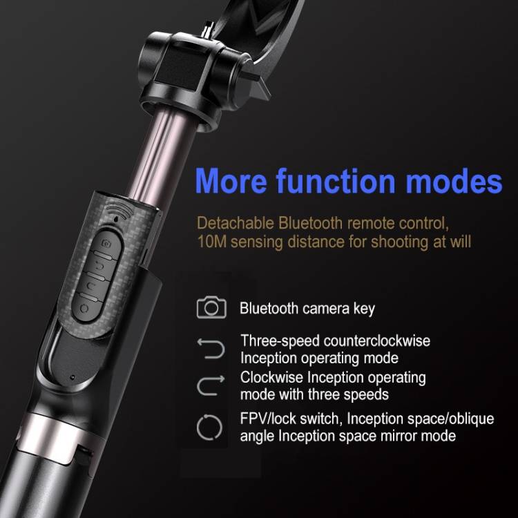 H202 Handheld Gimbal Stabilizer Foldable 3 in1 Bluetooth Remote Selfie Stick Tripod Stand for Smart