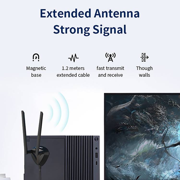 COMFAST CF-AX210 PLUS 5374Mbps Tri-band + Bluetooth 5.2 Wireless WiFi6E PCI-E Network Card