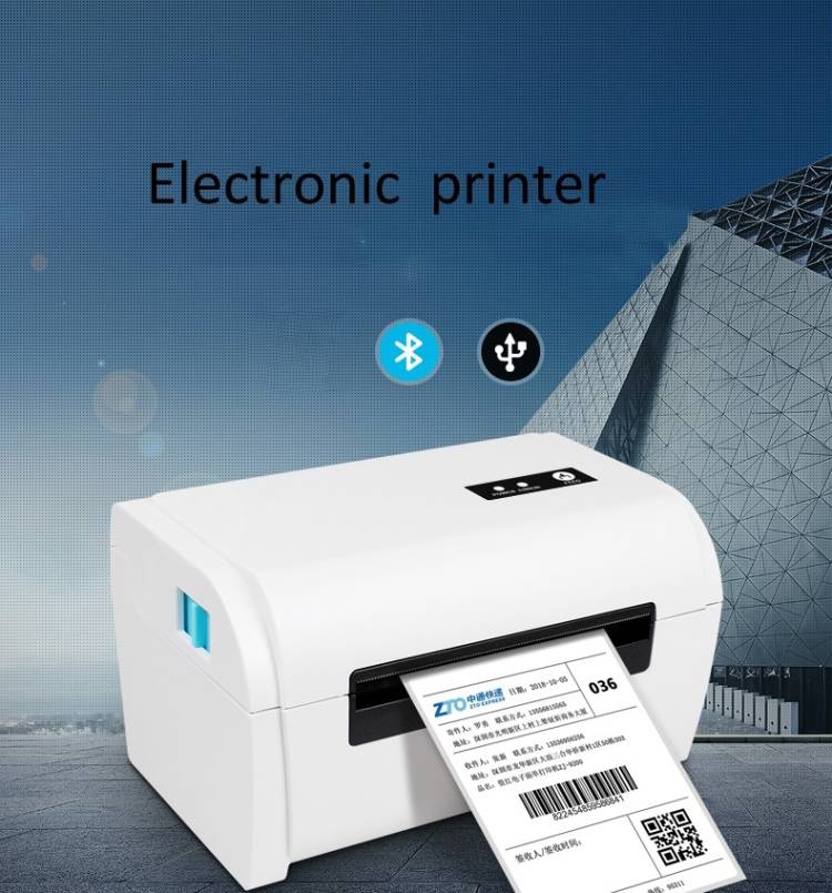 ZJ-9200 Portable USB Port Thermal Bluetooth Ticket Printer with Holder