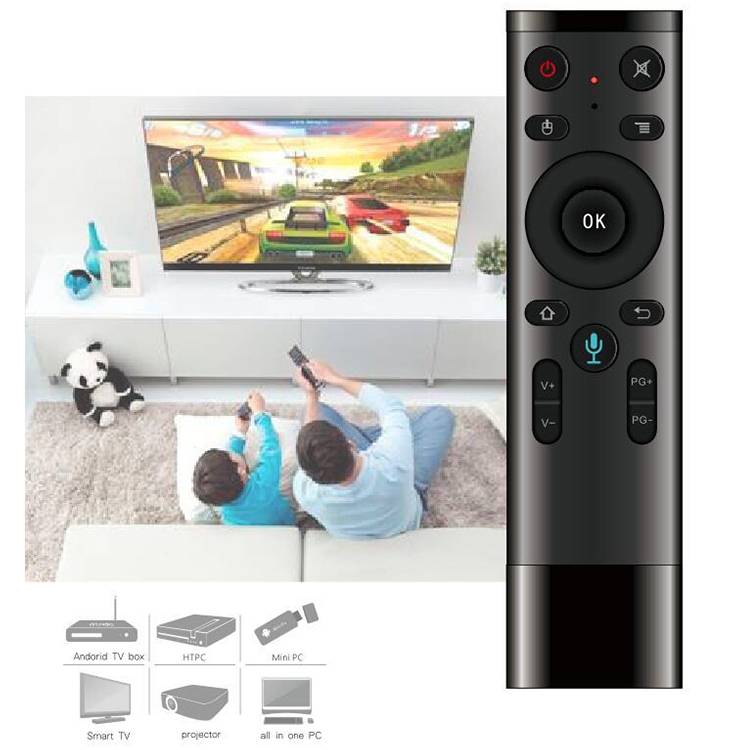 Q5 Gyroscope + Voice Foreign Version USB 2.4G Wireless Voice Flying Mouse Remote Control, Support Se