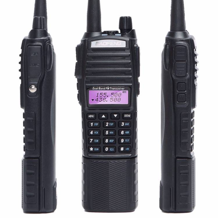 BaoFeng UV-82T Tri-Band Two-Way Radio Dual Antenna Handheld Walkie Talkie, EU Plug