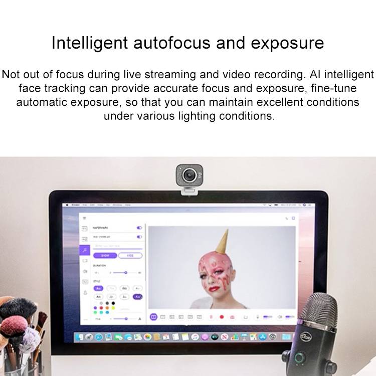 Logitech StreamCam Full HD 1080P / 60fps Auto Focus USB-C / Type-C Port Live Broadcast Gaming Webcam