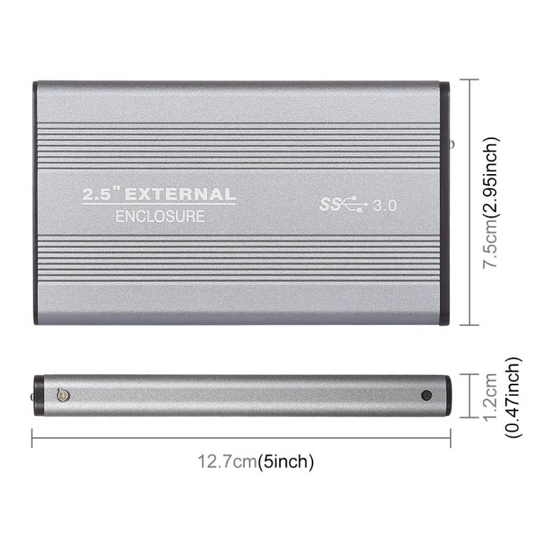 Richwell SATA R2-SATA-320GB 320GB 2.5 inch USB3.0 Super Speed Interface Mobile Hard Disk Drive(Grey)