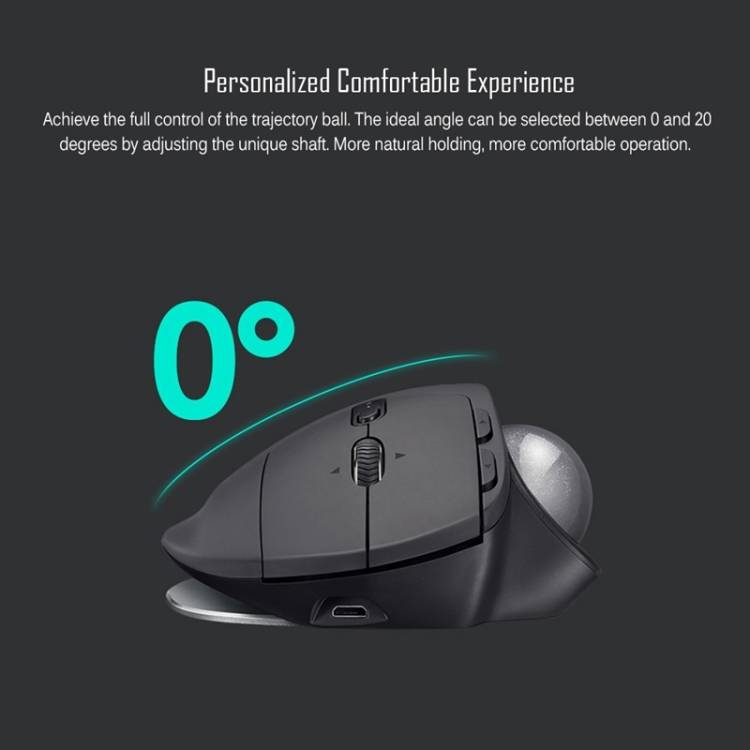 Logitech MX ERGO 440DPI Bluetooth + Unifying Dual-mode Wireless Trackball Optical Mouse(Black)