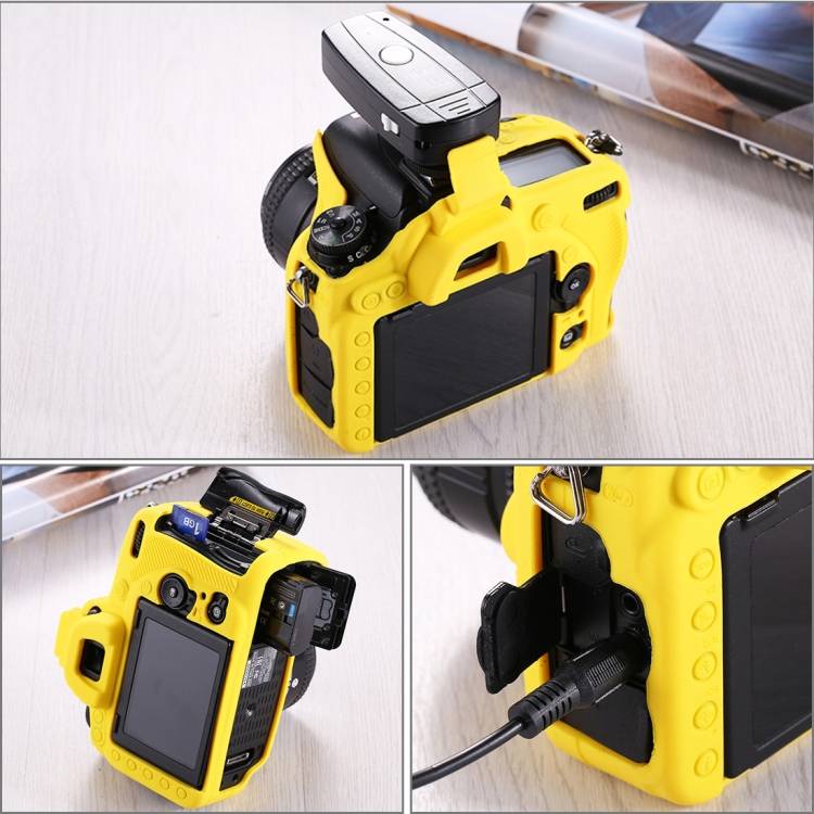 PULUZ Soft Silicone Protective Case for Nikon D750(Yellow)