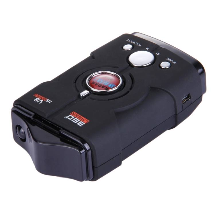V8 Black 180 Degrees Full-Band Scanning Advanced Radar Detectors and Laser Defense Systems, Built-i