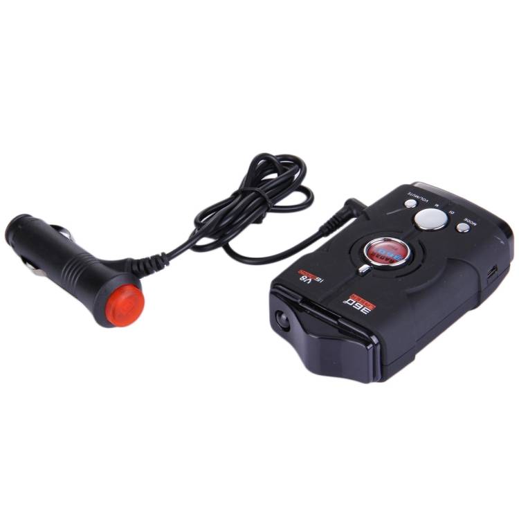 V8 Black 180 Degrees Full-Band Scanning Advanced Radar Detectors and Laser Defense Systems, Built-i