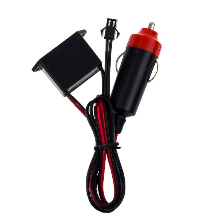EL Cold Red Light Waterproof Round Flexible Car Strip Light with Driver for Car Decoration, Length: