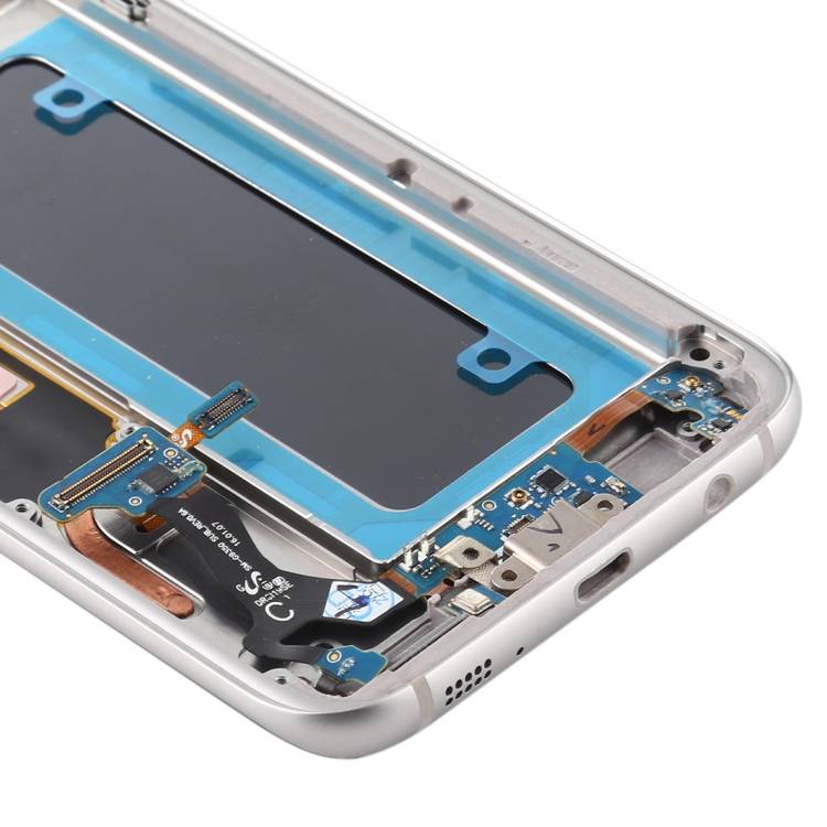OLED LCD Screen for Samsung Galaxy S7 Edge / SM-G935F Digitizer Full Assembly with Frame (Gold)
