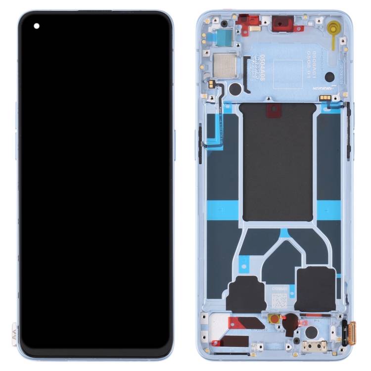 Original LCD Screen For OPPO Reno6 5G PEQM00 CPH2251 Digitizer Full Assembly with Frame (Blue)