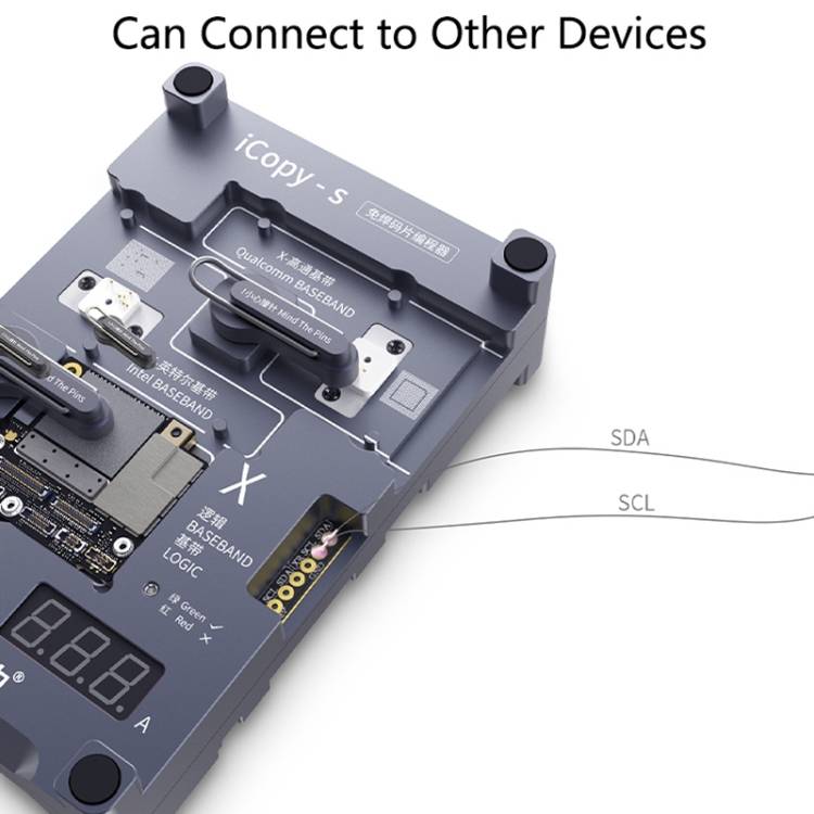 Qianli iCopy-S Double Sided Chip Test Stand 4 in1 Logic Baseband EEPROM Chip Non-removal For iPhone