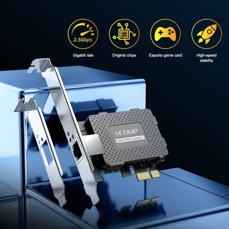 EDUP EP-9635C 2.5Gbps Gigabit Game Wired Network Card 2500M High Speed Internet Port Expansion Deskt