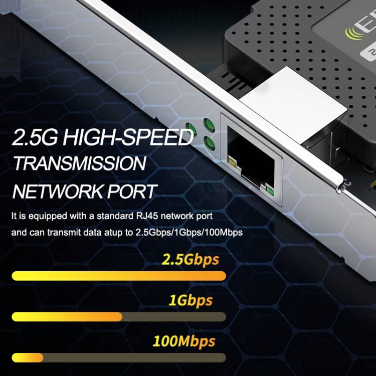 EDUP EP-9635C 2.5Gbps Gigabit Game Wired Network Card 2500M High Speed Internet Port Expansion Deskt