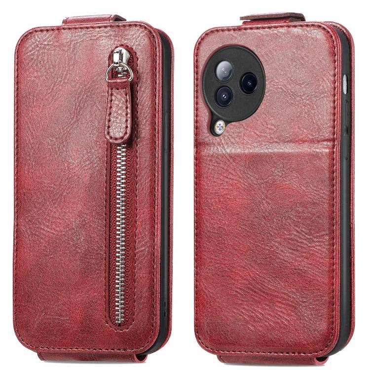 For Xiaomi Civi 3 Zipper Wallet Vertical Flip Leather Phone Case(Red)