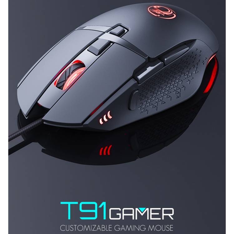 iMICE T91 8 Keys 7200DPI USB Wired Luminous Gaming Mouse, Cable Length: 1.8m