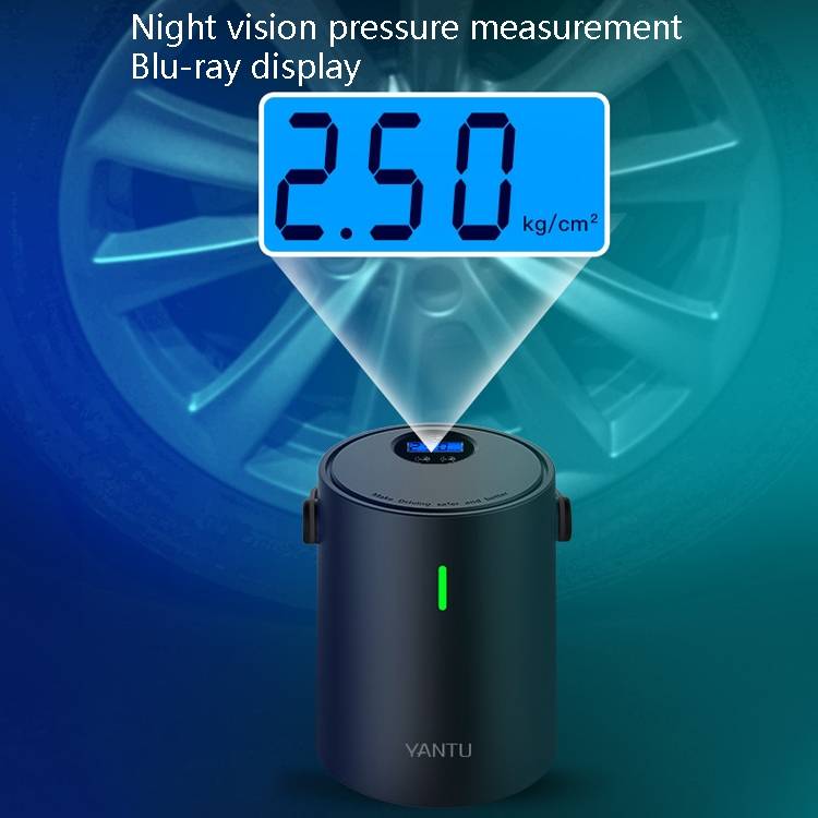 YANTU A05 Car Electric Mini Portable Tire Air Pump, Style: Wireless Digital Display Black