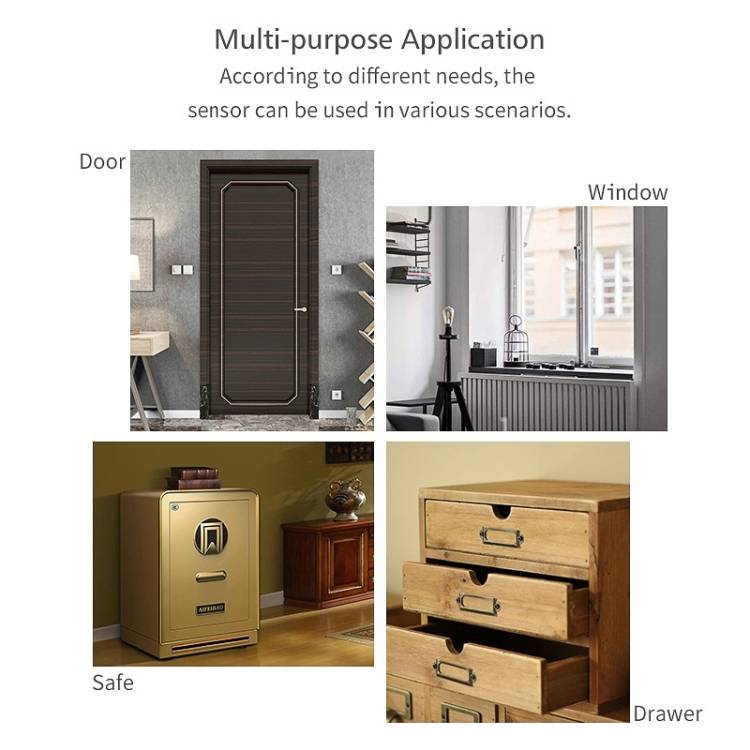 Tuya WiFi Door Magnetic Sensor Remote Intelligent Linkage Doors Windows Switch Anti-alarm APP Remind