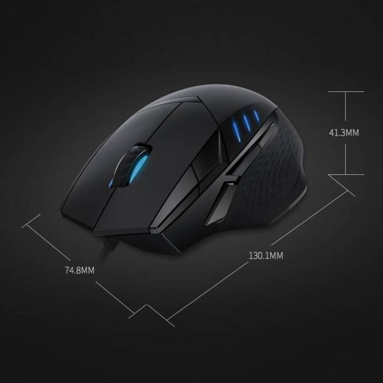 Rapoo VT300 6200 DPI 10 Programmable Buttons RGB Lighting System Gaming Wired Mouse(Black)