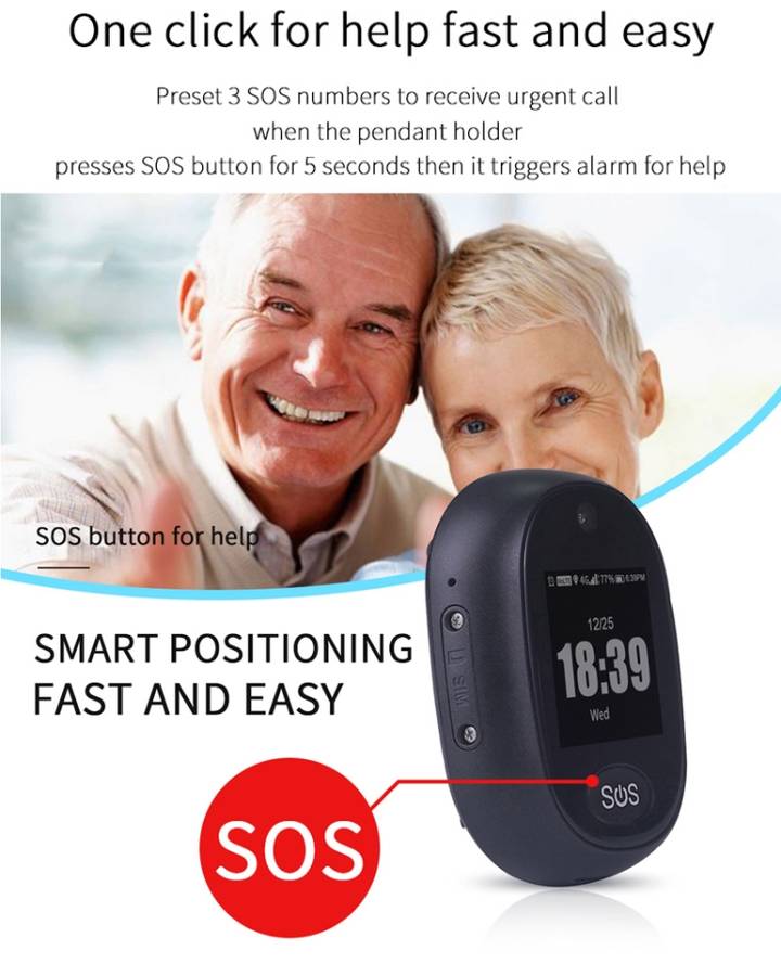 REACHFAR RF-V45-A Mini GPS Smart Tracker Pendant, Support SOS / Camera / Health Management / 4G LTE,