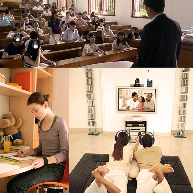 HRD-831 Portable FM Transmitter Receiver, Support TF Card (Black)