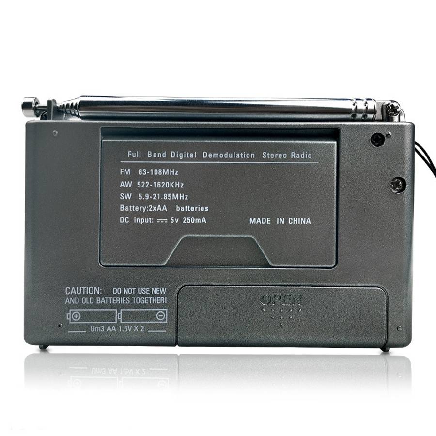 HRD-310 Portable FM AM SW Full Band Digital Demodulation Radio (Grey)