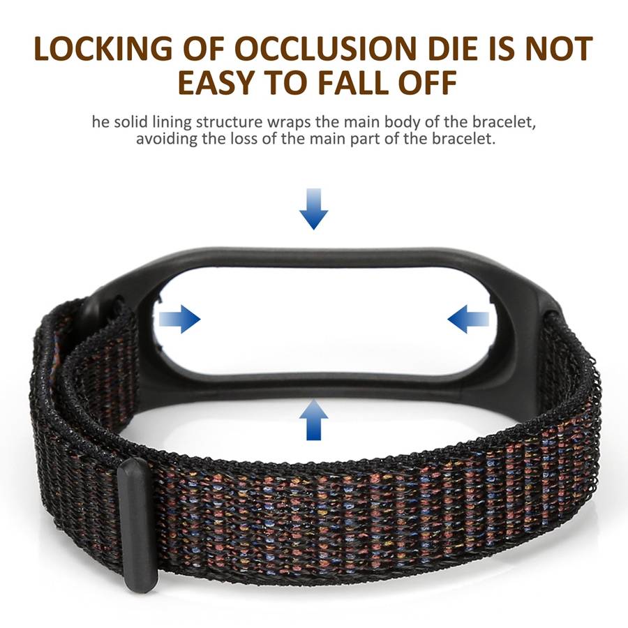 Smart Watch Nylon Woven Watch Band for Xiaomi Mi Band 3 / 4(Colour)