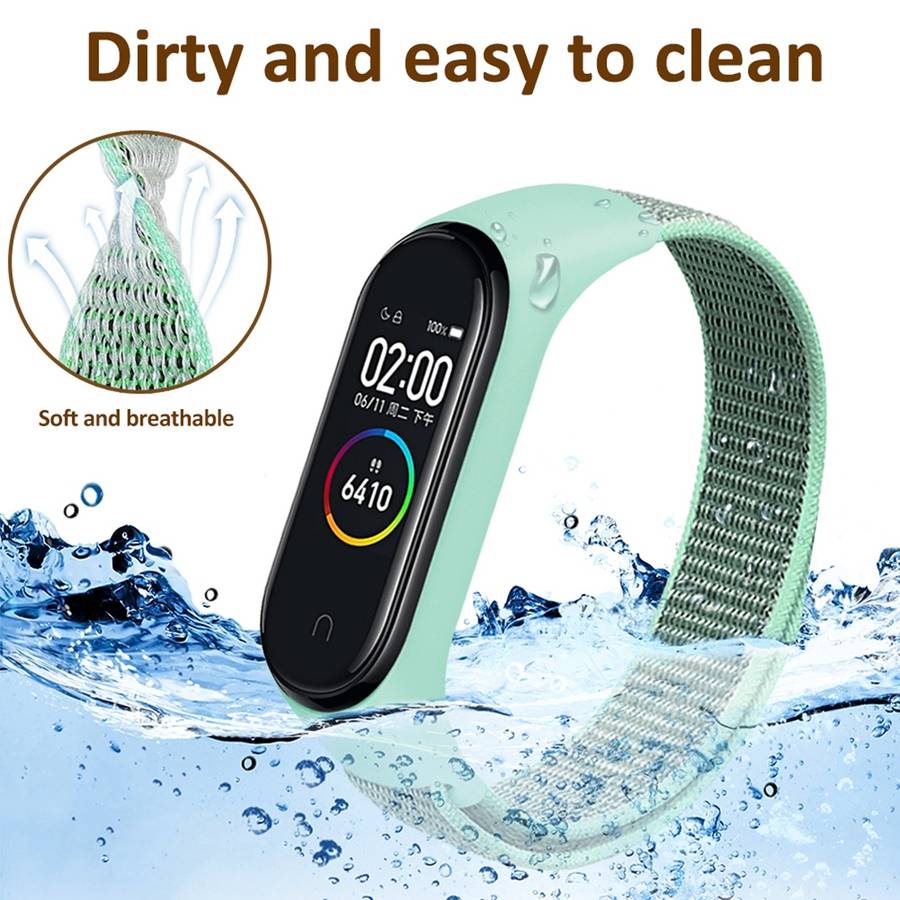 Smart Watch Nylon Woven Watch Band for Xiaomi Mi Band 3 / 4(Colour)