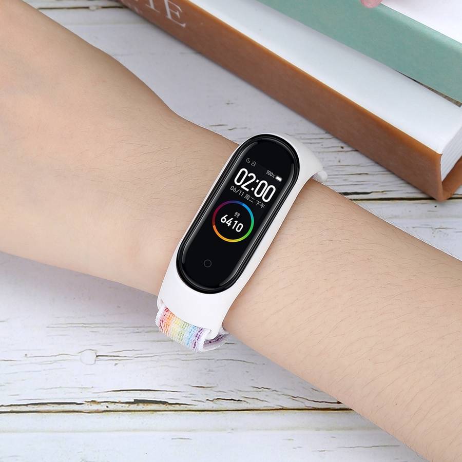 Smart Watch Nylon Woven Watch Band for Xiaomi Mi Band 3 / 4(Colour)