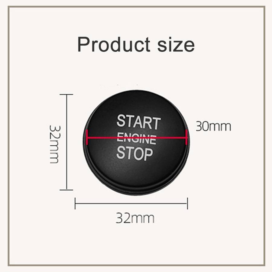 One-key Start Engine Stop Switch Button for Land Rover Range Rover Executive, Left Driving (Black)