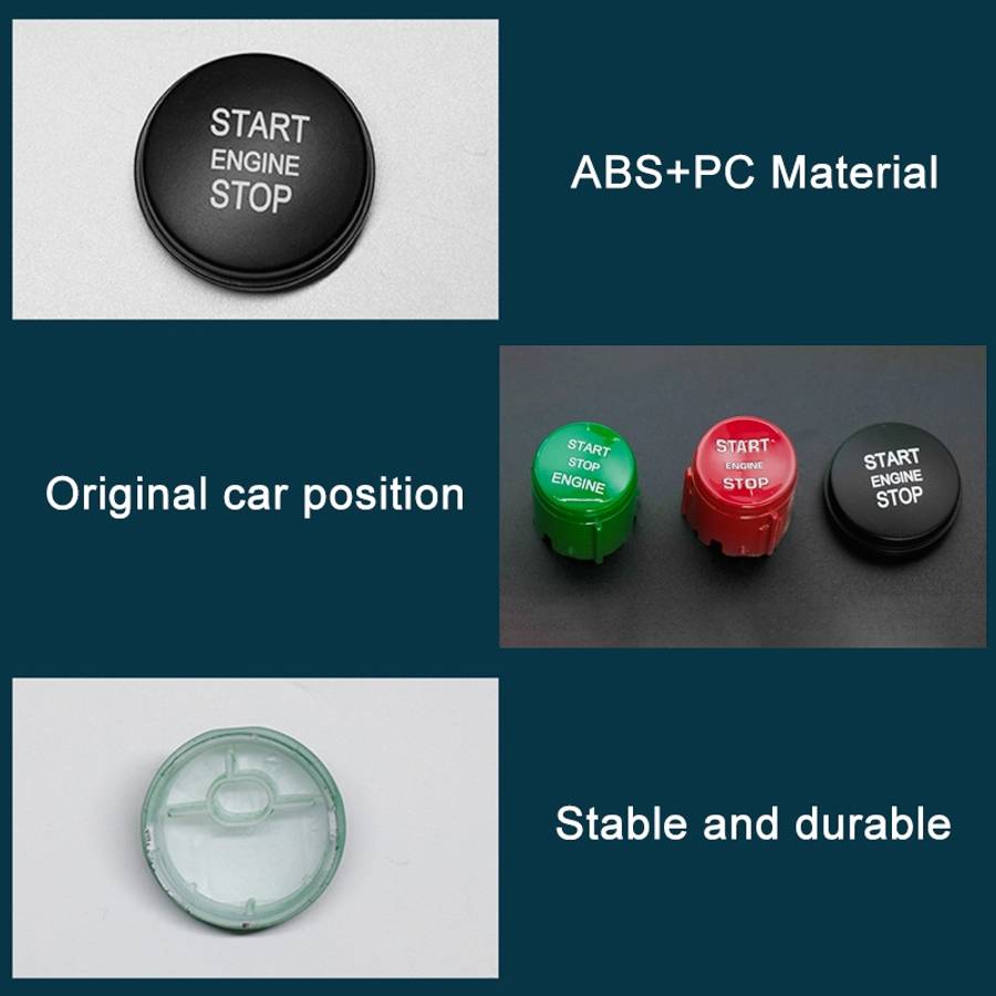 One-key Start Engine Stop Switch Button for Land Rover Range Rover Executive, Left Driving (Black)
