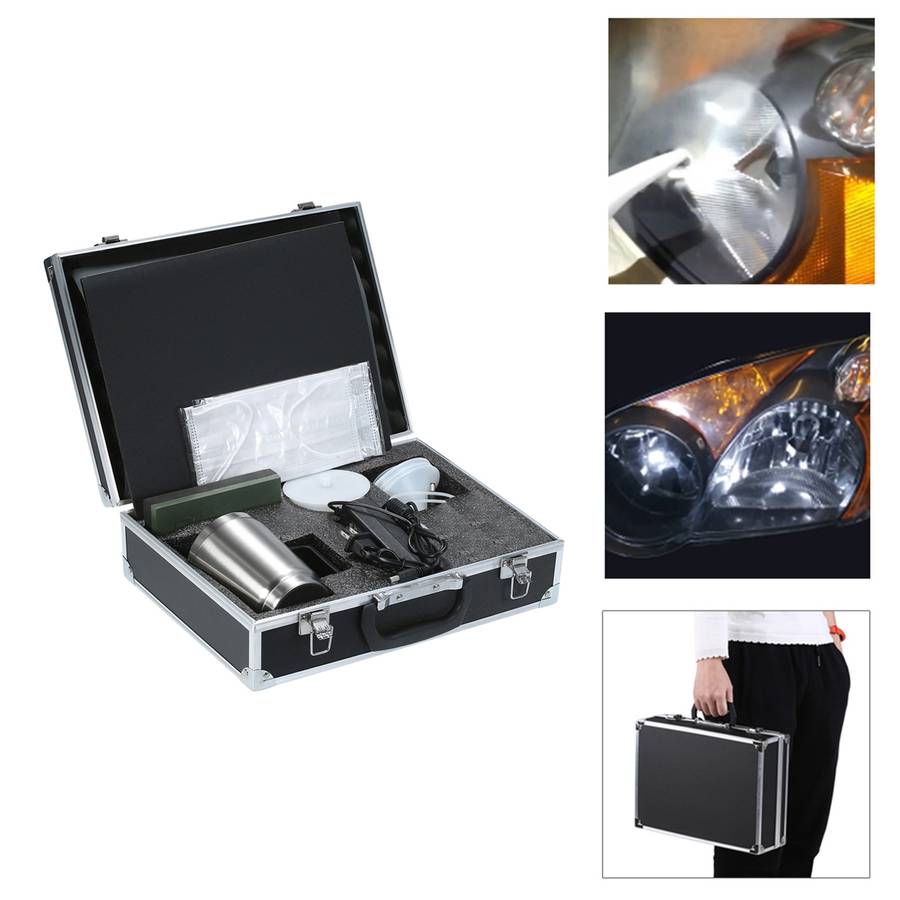 Car Headlight Scratch Aging Yellowing Renovation Repair Set, US Plug