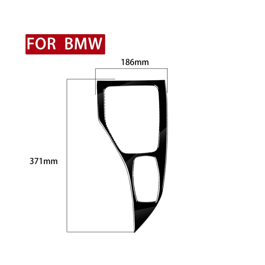 Car Left Drive Gear Panel Outer Frame Decorative Sticker for BMW X1 E84 2011-2015(Black)