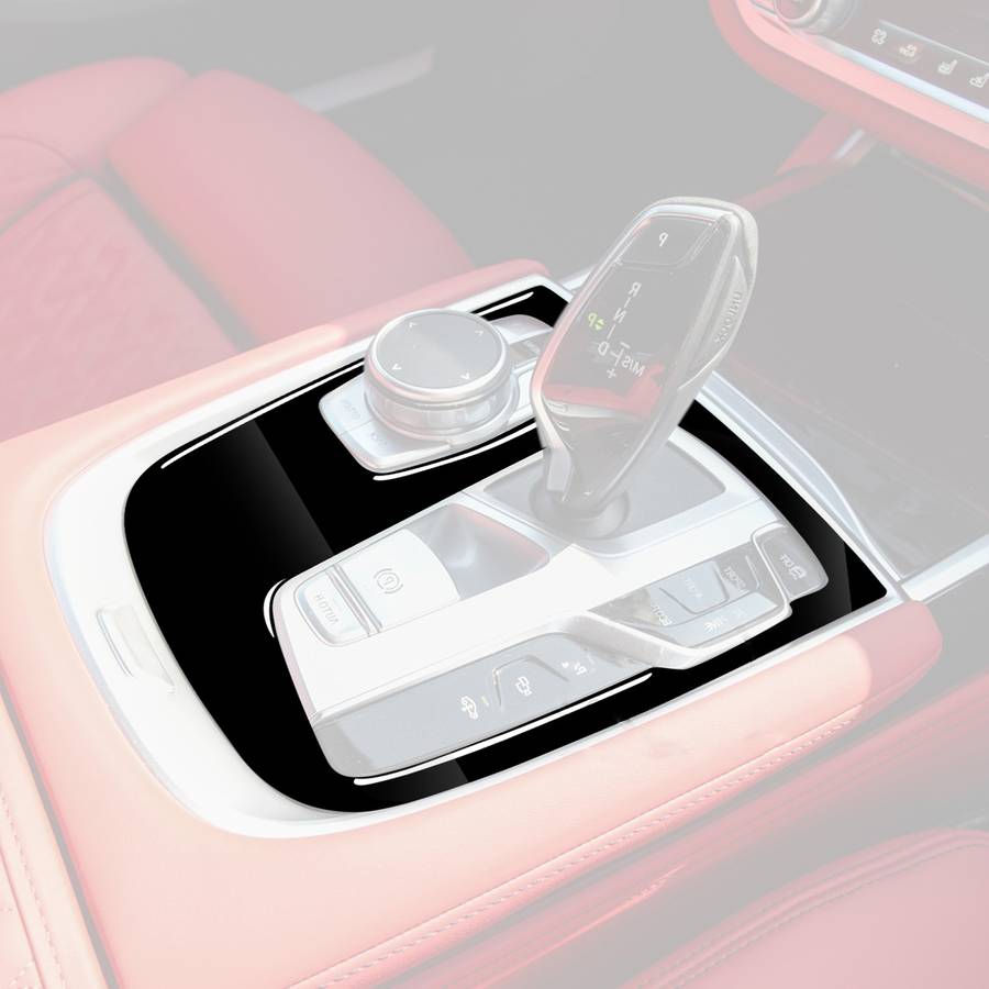 Car Right Drive Gear Panel Decorative Sticker for BMW Series 7 G11 G12 2016-(Black)