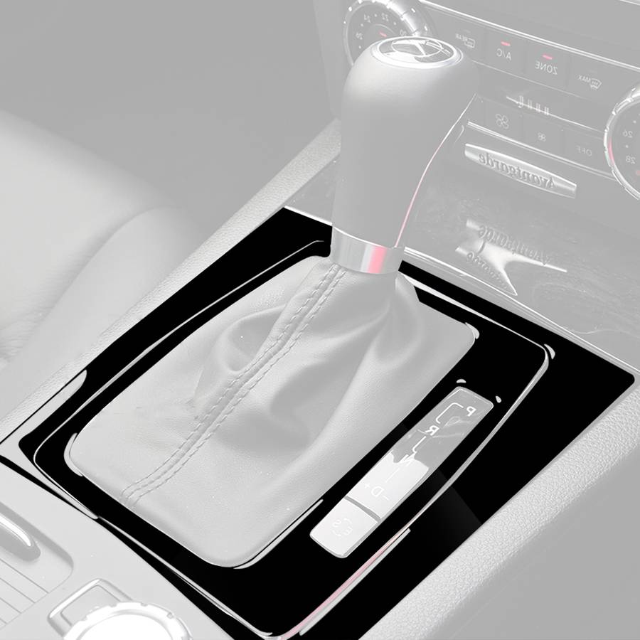 For Mercedes-Benz W204 C-class 2007-2013 Car Right Drive Gear Panel Decorative Sticker Set (Black)