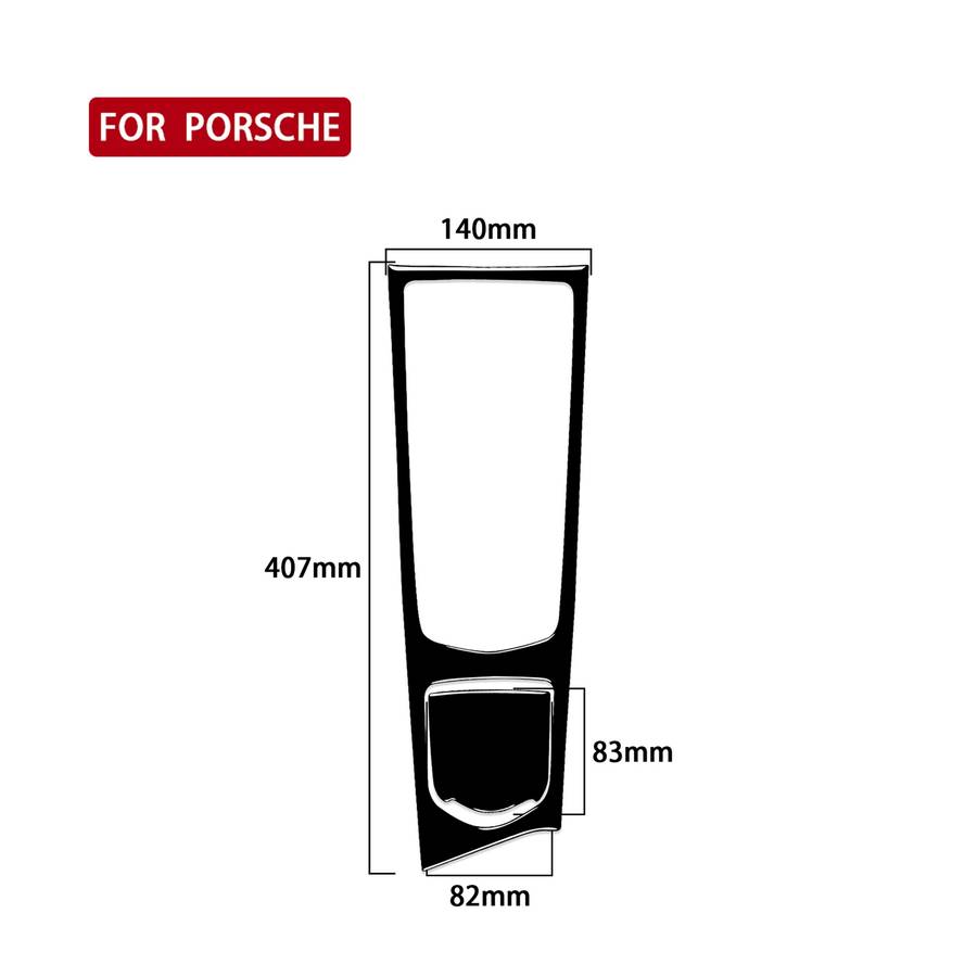 Car Left Drive Central Multimedia Panel Decorative Sticker For Porsche Panamera 2010-2016 (Black)