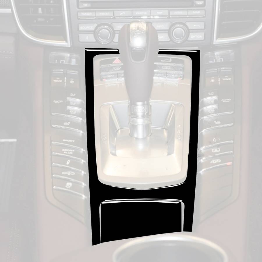 Car Left Drive Central Multimedia Panel Decorative Sticker For Porsche Panamera 2010-2016 (Black)