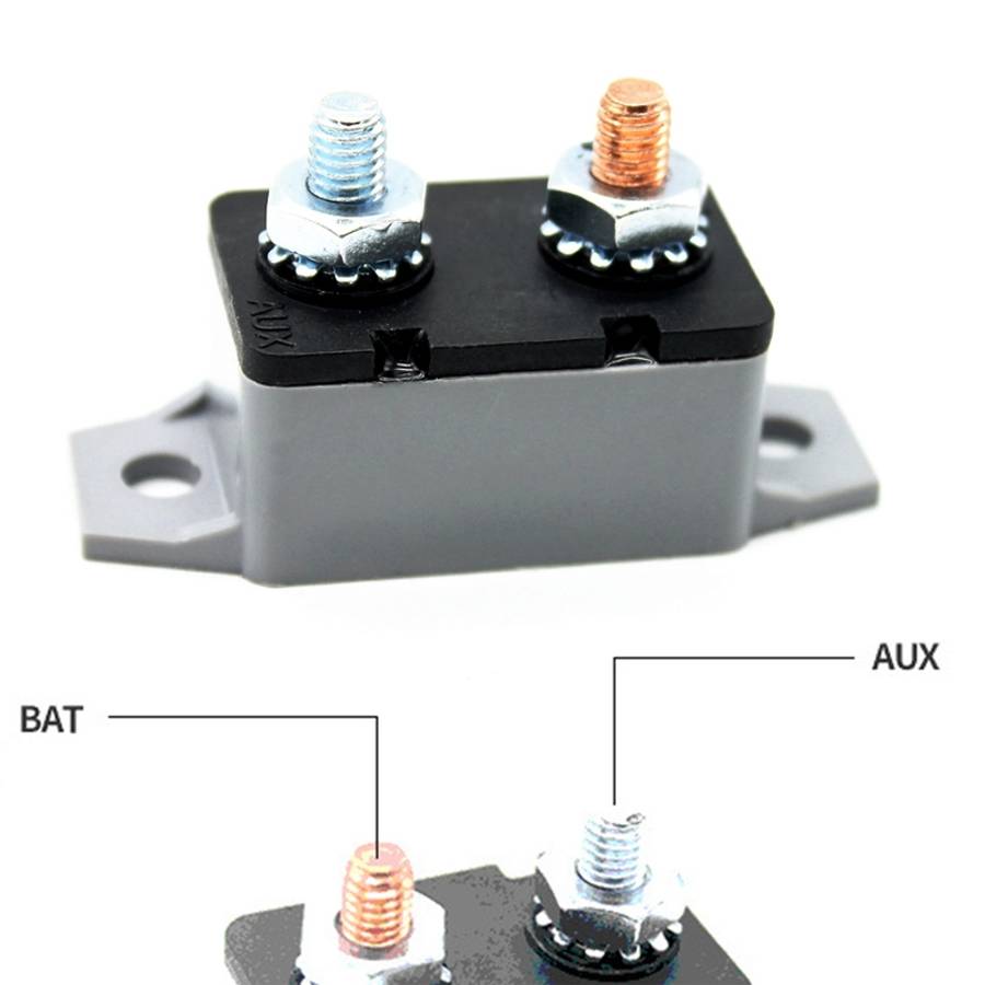 F3088-30A 30A Manual Reset Circuit Breaker Double Short Legs with Bolt 12/24V