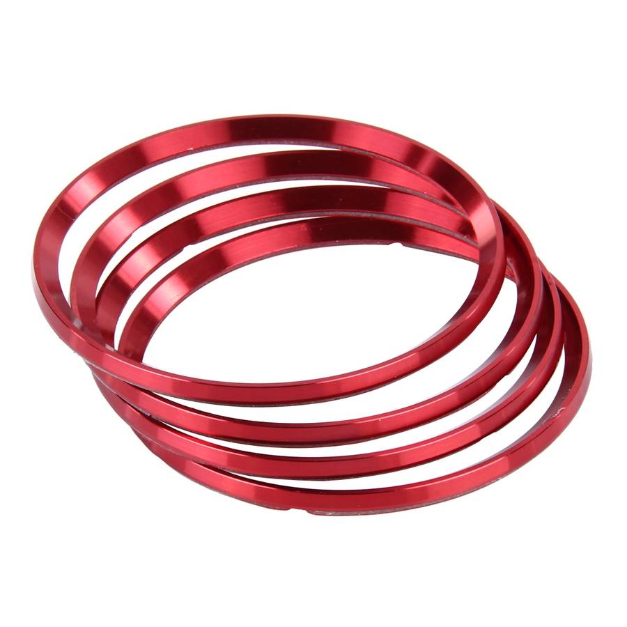 4 PCS Car Aluminum Wheel Hub Deroration Ring For Audi(Gold)