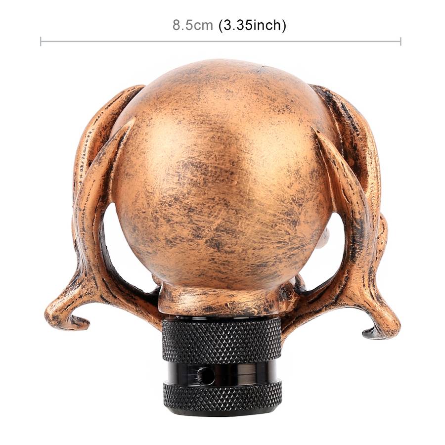Universal Vehicle Car Creative Skull Double Heads Shaped Shifter Cover Manual Automatic Gear Shift K