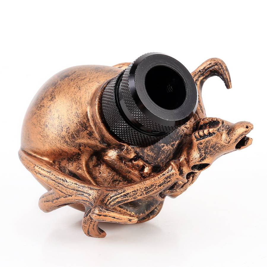 Universal Vehicle Car Creative Skull Double Heads Shaped Shifter Cover Manual Automatic Gear Shift K