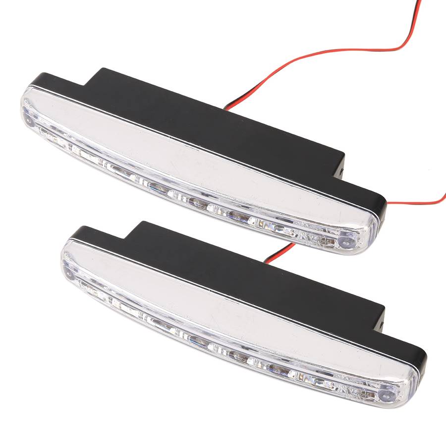 1 Pair DC9-16V 2W 120LM 7000K 8 SMD-5050-LEDs Circular Car DRL&Turn Light