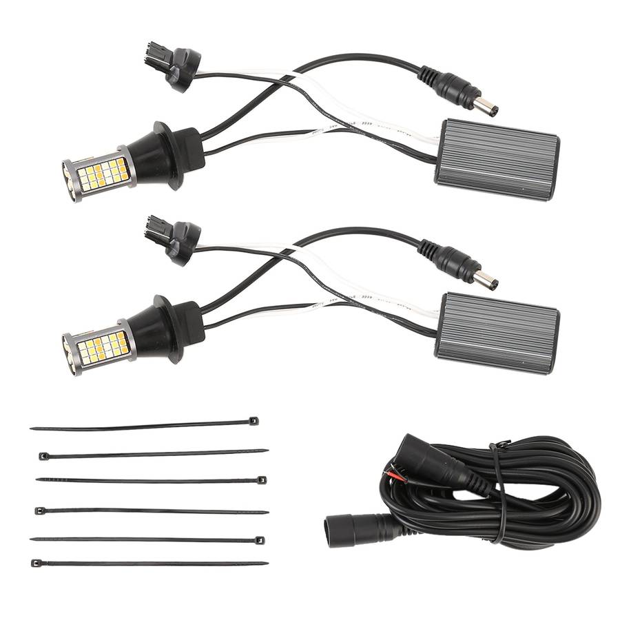 T20/7740 DC12V 3.7W 81 SMD-3030-LEDs Three Color Car DRL&Turn Light, Length: 2m