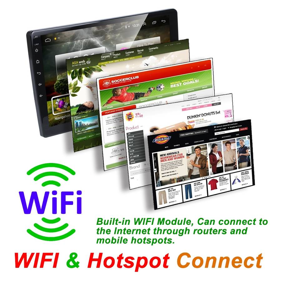 HD 10.1 inch Universal Car Android 8.1 Radio Receiver MP5 Player, Support FM & Bluetooth & TF Card &