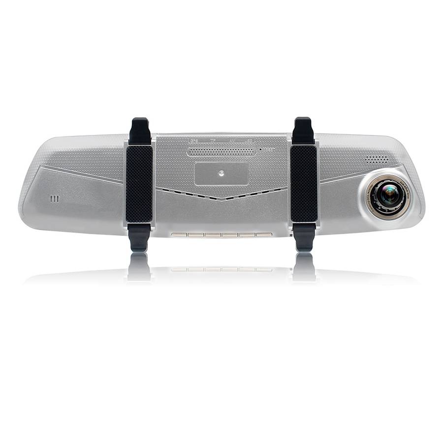 V100 7 inch LCD Touch Screen Rear View Mirror Car Recorder with Separate Camera, 170 Degree Wide Ang
