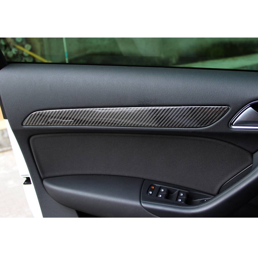 4 PCS Carbon Fibre Car Door Panel Decorative Sticker for Audi Q3 2013-2018
